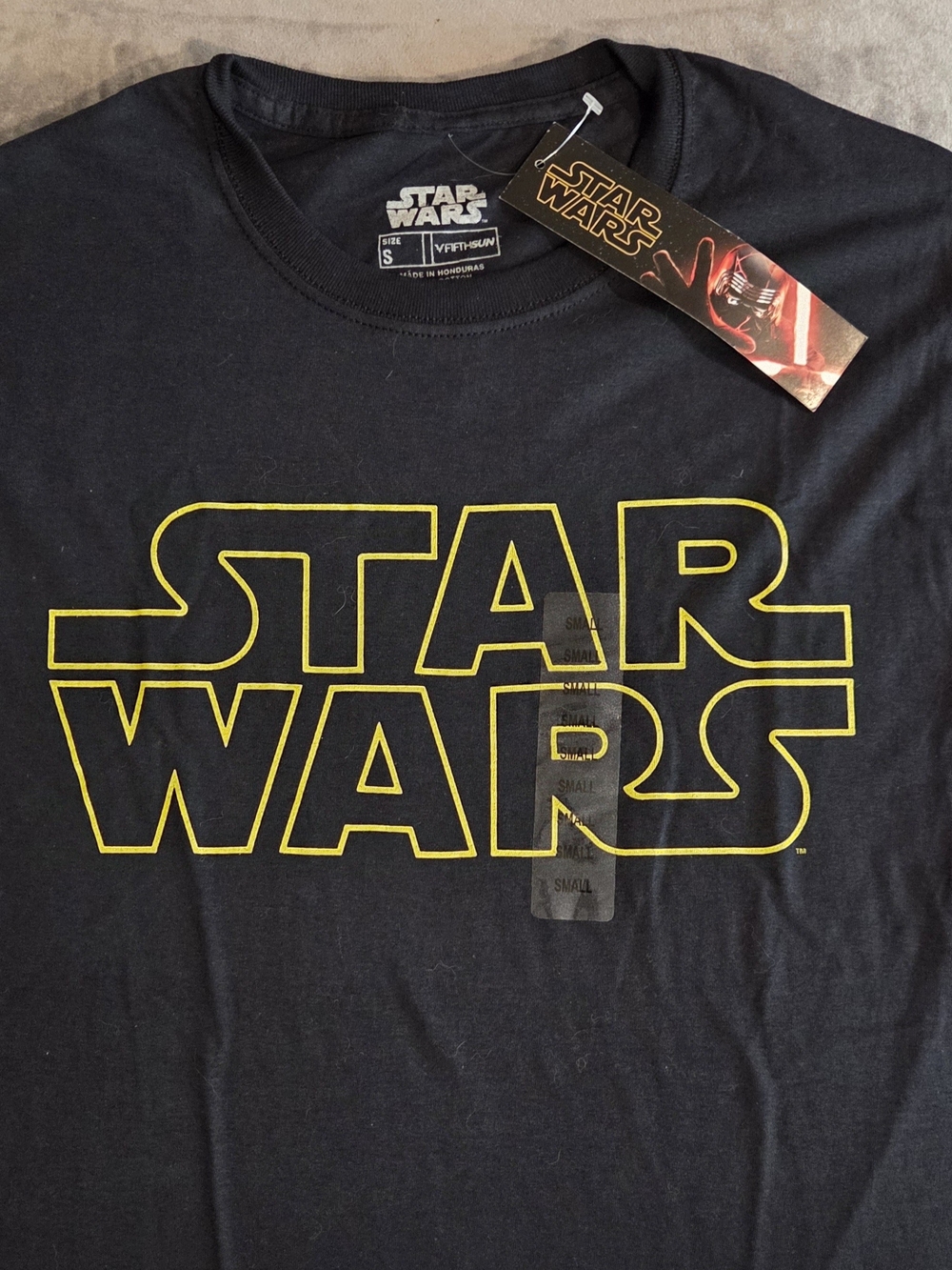 *NWT* Star Wars Disney Black T-Shirt with Classic Yellow Logo